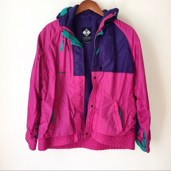 Columbia Vintage Criterion Ski Jacket Coat Neon